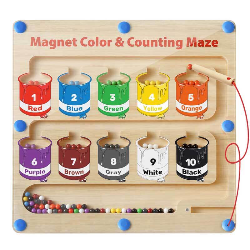 Learn & Beyond™️- Magnetic Color and Number Maze